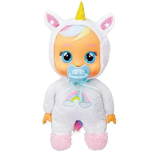 Produktbild: CRY BABIES Goodnight Dreamy, Schlaf schön Dreamy, Interaktive weiche Kuschelpuppe, Schlafpuppe mit Nachtlicht und Schlafliedern, Geschenk und Spielzeug für Mädchen und Jungen ab 18 Monaten