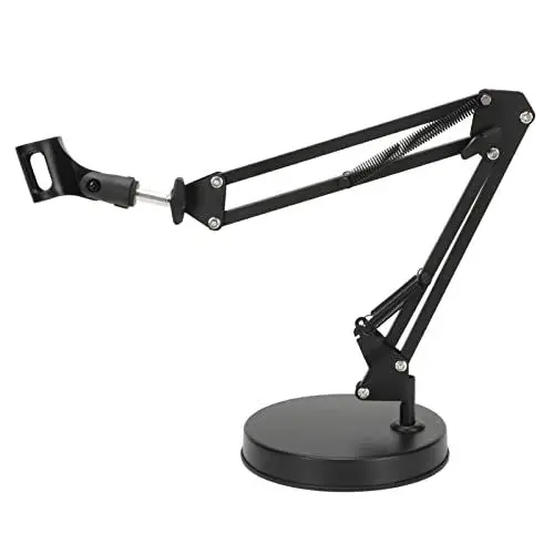 Produktbild: Cryfokt Robuster Mikrofonständer, Verstellbarer Universeller Mikrofonarm mit 1/4 Schraubenloch Mic Boom Arm Tischmikrofonständer für Podcast, Video, Gaming, Studio,