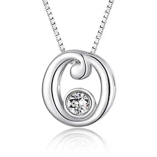 Produktbild: CRYSLOVE Initialen Kette Halskette Initiale Alphabet A-Z Kristall Buchstaben Anhänger Halskette,Schmuck Damen, kette mit Name