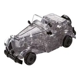 Produktbild: Crystal Puzzle | 3D Oldtimer Schwarz | Transparentes Design | 53 Teile | Bausatz für Kinder und Erwachsene | HCM Kinzel