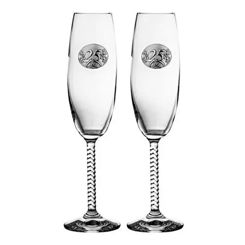 Produktbild: Crystaljulia Sektglas, Kristall, 220ml, 4.5 x 4.5 x 24.5 cm, 2-Einheiten