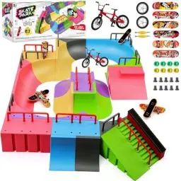 Produktbild: CS COSDDI Finger Skateboard Ramps Sets, Finger Skatepark 57Pcs - Kit DIY Montage Mini Fingerboard Skatepark Training Finger Boards Spielzeug Rampenset für Kinder Geburtstag Geschenk