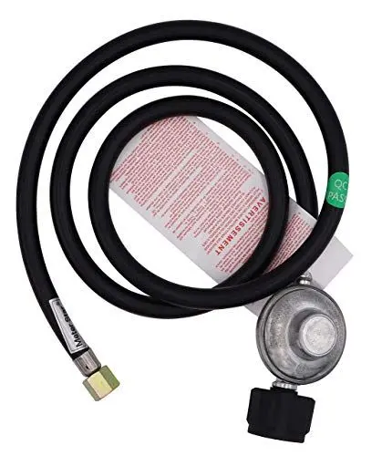 Produktbild: CSA-zertifizierter Niederdruck-Propanregler und Schlauch QCC1 Anschlussset für LP/LPG-Gasgrill, 2 m