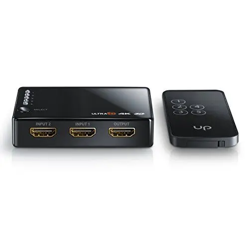 Produktbild: CSL - HDMI Switch 4k - 5 Port HDMI Umschalter - ARC - CEC - Verteiler inkl Fernbedienung und Netzteil - 2160p Ulta HD 1080p Full HD 60Hz- 3D Ready - HDCP - automatische umschaltung - 5 in 1 Out