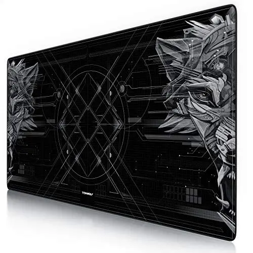 Produktbild: CSL - Übergröße Mauspad Gaming Titanwolf 1200x600mm - XXXL Mousepad groß mit Motiv - Tischunterlage Large Size - verbessert Präzision und Geschwindigkeit - XXL - für Logitech Maus und Tastatur