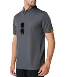 Produktbild: Csqtongan Herren Kurzarm Poloshirts Atmungsaktiv Golf Poloshirt Herren Sport Polo Shirt T-Shirt für Outdoor-Aktivitäten, Grau L