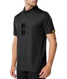 Produktbild: Csqtongan Herren Kurzarm Poloshirts Atmungsaktiv Golf Poloshirt Herren Sport Polo Shirt T-Shirt für Outdoor-Aktivitäten, Schwarz XL