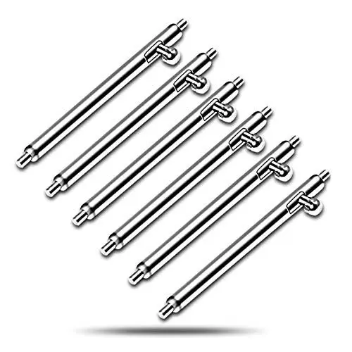 Produktbild: Syxinn CSVK 22 mm Uhrennadeln, Schnellverschluss, Federstege aus Edelstahl, für Uhrenarmband, Durchmesser 1,5 mm-6 Stück (22 mm)