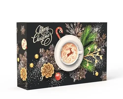 Produktbild: C&T Kaffee Adventskalender 2024 mit 24 Kaffeepads - Verschiedene Geschmacksrichtungen mit Kaffees aus aller Welt, ideal für Kaffeeliebhaber - Perfekt für die Weihnachtszeit