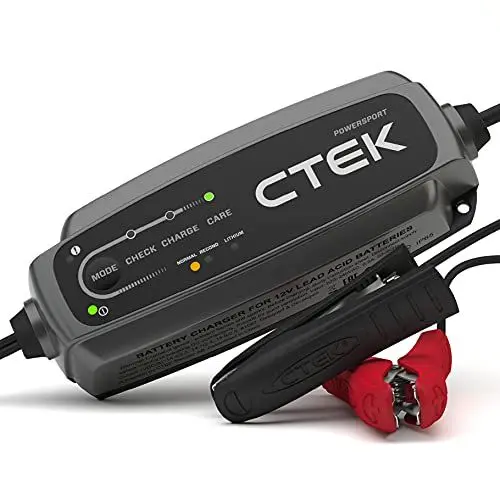 Produktbild: CTEK CT5 Powersport, Batterieladegerät 12V, Ladegerät LiFePO4, AGM Ladegerät, Lithium Ionen Ladegerät Motorrad, Quad-Bike, Schneemobil, Wasserfahrzeug, Batteriepfleger Mit Rekonditionierungsmodus