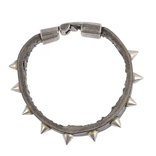 Produktbild: CTIRCHIU Punk Lederarmband für Herren Verstellbares Nietenarmband Cooles Handgelenkdekor im Gothic Stil Robustes Material für Männer und Frauen