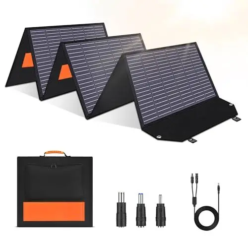Produktbild: Ctolity Solarpanel Faltbar 200W, Tragbares Solar Panel mit 20.5V Ausgang, 23% Hohe Wirkungsgrad Klappbar Solarmodul für Camping, Outdoor,Power Station, Wandern, RV, Wohnmobil usw