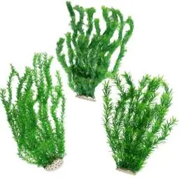 Produktbild: Ctpeng Aquarium Dekorationen 55cm ×10cm ×8cm,Fisch Tank Kunststoff Pflanzen Dekor Set 3 Stück,XXL künstliche Pflanzen Dekoration