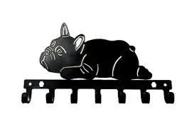 Produktbild: Ctpeng Schlüsselhaken Home Wand-Schlüisselanhänger 7 Haken,dekorativ,Einfache Montage,Schlüsselhalter für WandhakenDekor,Schlüsselhalter Organizer Aufhänger,Eisen,schwarz,27 x 15.5 CM
