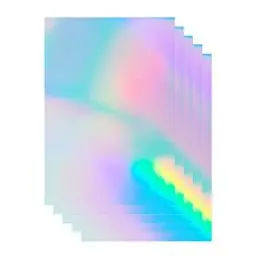 Produktbild: Bleidruck Holografische Aufkleber Papier, A4 Größe 20 Blatt Bedruckbares Vinyl Aufkleber Papier