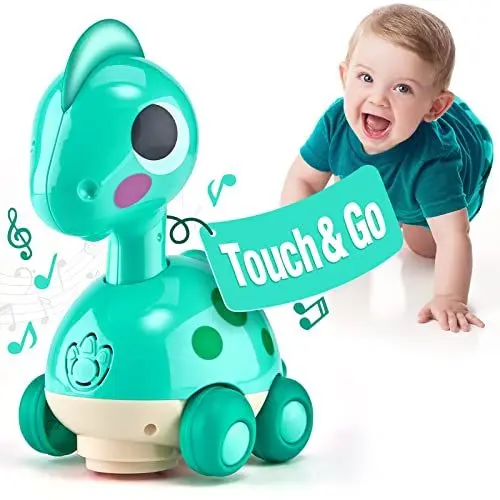 Produktbild: CubicFun Musik Baby Spielzeug Dinosaurier für 6-12-18 Monate, Kriechendes und Singendes Musikalisches Babyspielzeug,Tummy Time Toys für Kleinkinder für 6-12 Monate Junge Mädchen