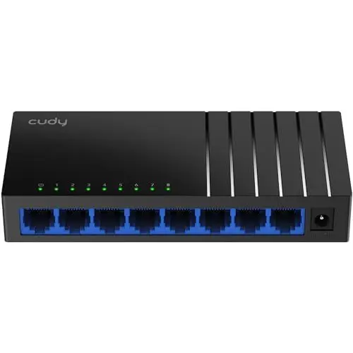 Produktbild: Cudy GS108D 8 Port Gigabit Ethernet Netzwerk Switch, Ethernet Splitter Desktop, Lüfterlos, Verkehrsoptimierung, Plug and Play