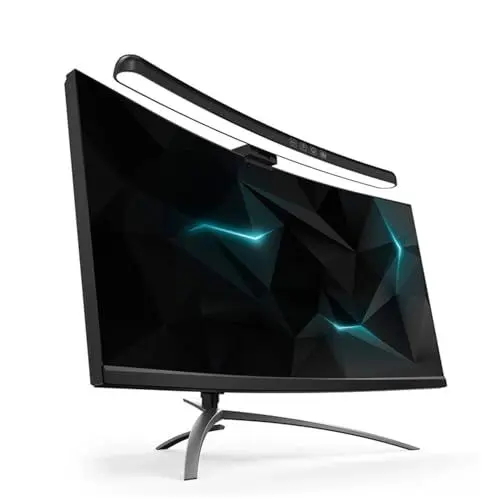Produktbild: Cuifati Computer-Lampe, 5V 1A Gebogene Bildschirm-Licht Leiste für Augenschutz, E-Lese-LED-Task-Lampe mit Touch-Dimmen, 7 Farbe RGB Monitor Lampe LED Bar, Platzsparend