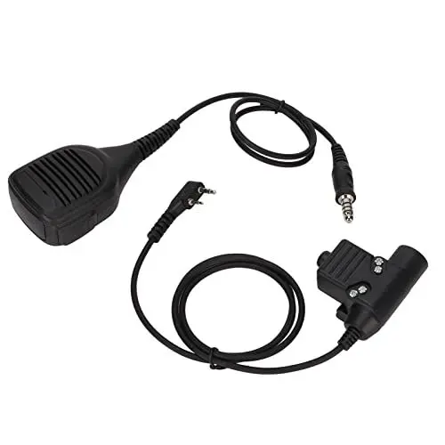 Produktbild: Cuifati Funklautsprechermikrofon, Zweiwege-Funkmikrofone + U94 PTT mit Clip, Schultermikrofon für Kenwood TK-3107, für UV-5R BF-888S, für WLN KD-C1