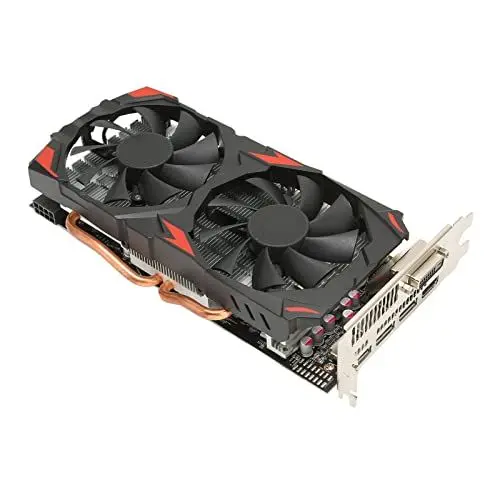 Produktbild: Cuifati RX 580-Grafikkarte 256-Bit-8-GB-GDDR5-Gaming-Grafikkarte mit Zwei Lüftern, 16 PCI Express 3.0 DP-, HDML-, DVI-Plug-and-Play-Computergrafikkarten
