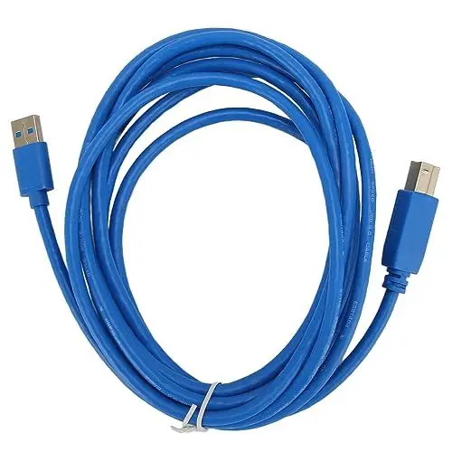 Produktbild: Cuifati USB3.0-Druckerkabel, USB-A-Stecker auf B-Stecker, Drucker-Scanner-Kabel für Datenübertragung, 5 Gbit/s, 9,8 Fuß Hochgeschwindigkeits-Plug-and-Play-USB-3.0-Kabel für Externe