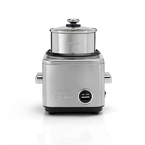 Produktbild: Cuisinart Reiskocher 400g Tasse| Reis- & Getreide-Multikocher | Dämpfen & Warmhalten | Einziehbares Kabel | Edelstahl-Dampftopf BPA-frei | Messbecher & Reislöffel | Inklusive Rezeptbuch