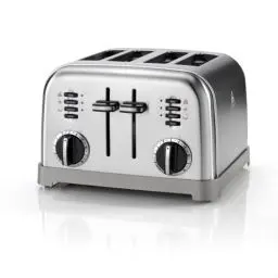 Produktbild: Cuisinart 4-Scheiben-Toaster | Breite Schlitze, ideal für dickes Brot und Bagels | 6 Bräunungsstufen plus Abtauung | Breite Schlitze, High-Lift-Hebel | Passender Wasserkocher erhältlich | Edelstahl