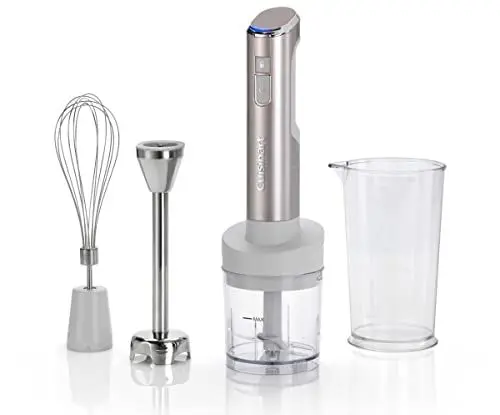 Produktbild: Cuisinart Cordless 3-in-1 Power Hand Blender | Edelstahl Schneebesen, Stabmixer und 700ml BPA-freier Krug, 250ml Mini-Zerkleinerer | kabellos | USB-Ladung, wiederaufladbar | spülmaschinenfest