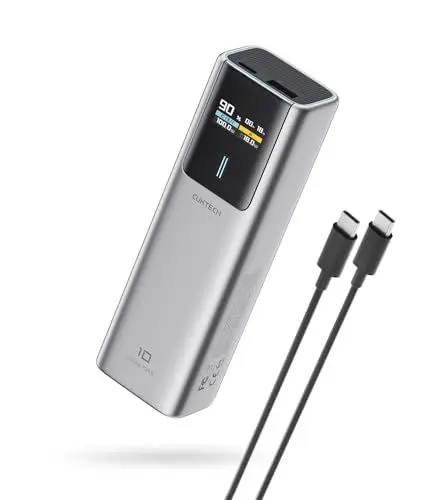 Produktbild: CUKTECH 10 Powerbank 10000mAh, Power Bank 100W mit Digitales Display, externer Handyakku für iPhone 15/14/13 Series, Samsung Galaxy S23/S22, iPad Air/Pro, Xiaomi, MacBook, Dell und mehr