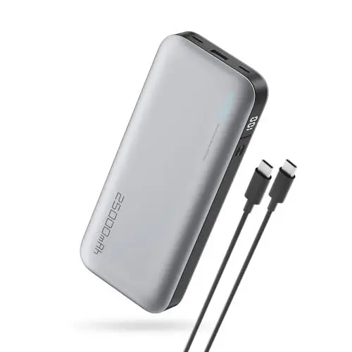 Produktbild: CUKTECH Power Bank, 25.000mAh 210W Laptop Powerbank mit 3 Anschlüssen, Powerbank Schnellladefunktion für MacBook Pro/Air, Galaxy S24, iPhone 15/14, AirPods, Xiaomi