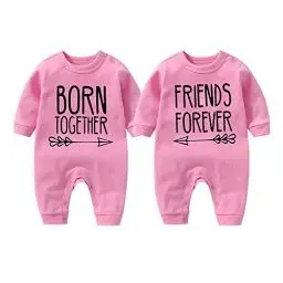 Produktbild: culbutomind Beste Freunde Für Immer Fun Baby-Strampler Baby Geschenke Geburt Erstausstattung(Pink 10-12 Months)