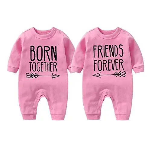 Produktbild: culbutomind Beste Freunde Für Immer Fun Baby-Strampler Baby Geschenke Geburt Erstausstattung(Pink 10-12 Months)