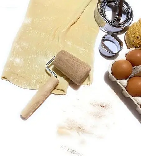 Produktbild: CULIMI Teigroller aus Buchenholz 7,5 cm I stabil & langlebig, Nudelholz Backzubehör Teigrolle Backutensilien Backset Roller