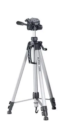 Produktbild: CULLMANN - 52125 - Alpha 2500 Stativ mit 3-Wege-Kopf - Auszugshöhe 165 cm - Packmaß 67 cm - Tragfähigkeit 2 - 5 kg - Gewicht 1277 g - Silber - Load capacity: 1277 g