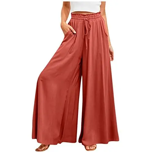 Produktbild: Culottes Hosen Damen Bundfaltenhose Damen Stoffhose Sommer Damen Coulotte Damen Palazzo Hose Freizeithose Palazzo Hose Marlenehose Damen Musselin Hose Damen Colette Hose Damen Flatterhose Damen