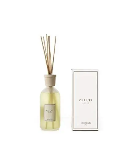 Produktbild: Culti Diffusor Stäbchen Stil 500 ml Milano | Duft Mountain Zedernholz und Vetiver – Haltbarkeit 3 Monate – Meterware von 10 bis 20 qm