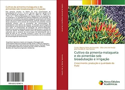 Produktbild: Cultivo da pimenta-malagueta e do pimentão sob bioadubação e irrigação: Crescimento, produção e qualidade do fruto