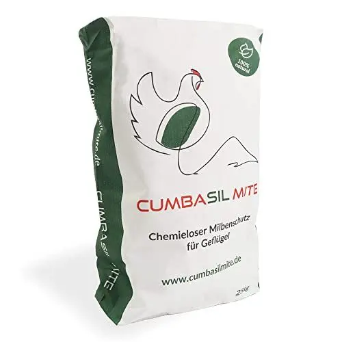 Produktbild: Cumbasil Mite Staubbad für Hühner 25kg, Sandbad Pulver gegen Milben, Milbenmittel Hühner, natürlicher Milbenschutz, Puder
