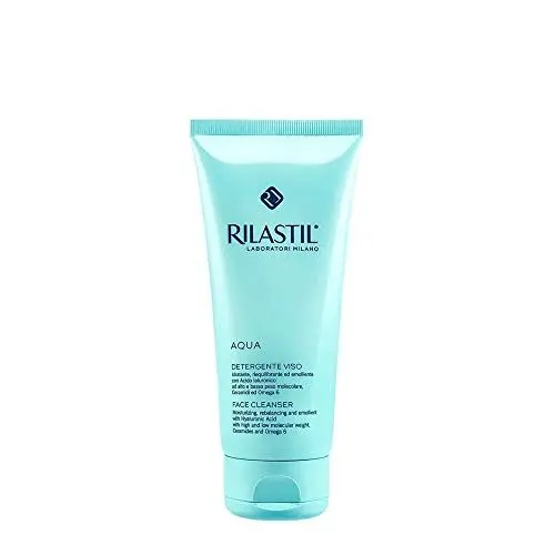 Produktbild: CUMLAUDE - RILASTIL Rilastil-Aqua DET Viso 200Ml Limpiador Facial Suave Y Cremoso con Acción Hidratante, Reequilibrante Y Emoliente-200 Ml, Plástico, Blanco