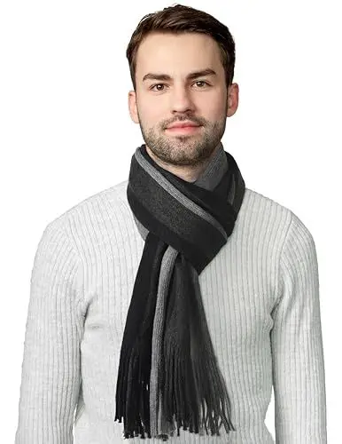 Produktbild: CUNDOU Herren Schals Weich Wolle Warmer Schal Herren Dick kaschmir Schal Herren Cashmere Schals Herren für Winter