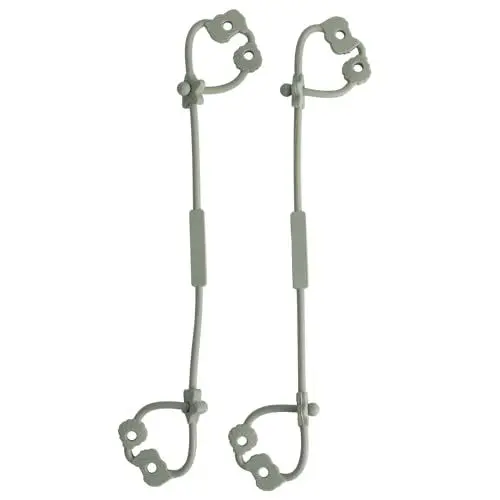Produktbild: Cup Catcher, Spielzeug Sicherheitsgurte Trinkbecher Halteriemen für Kinderwagen Hochstuhl Autositz, aus Lebensmittelqualität Silikon, 100% BPA-frei, 2er-Pack (Sage x 2)