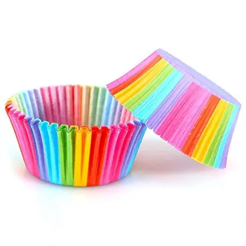 Produktbild: Cupcake Papierbackförmchen, Backförmchen, 100 Stück Bunte Muffinförmchen zur Dekoration der Lebensmittel, Zunahme des Appetits