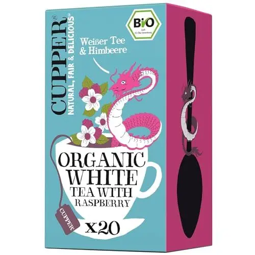 Produktbild: Cupper Bio Weißer Tee, Himbeere, 20 Beutel, 34 g