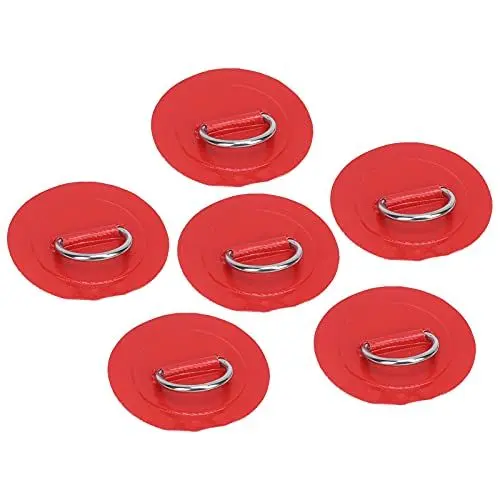 Produktbild: Cuque D-Ring-Schnalle für Schlauchboote, D-Ring-Auflage für Schlauchboote Starke Haftung PVC Hohe UV-Beständigkeit für Schlauchbootersatz(rot)