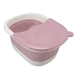Produktbild: Cuque FußBad, Klappbare Fußbadewanne mit Massage Fußsprudelbad Tragbarer Zusammenklappbarer FußBadeimer aus Dickem Kunststoff für die Massage (Rosa)