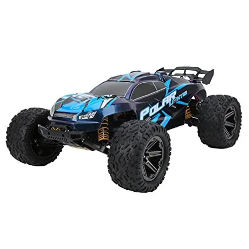 Produktbild: Cuque RC Ferngesteuertes Auto, 1/8 Ferngesteuertes Auto Klein Kompakt Langlebig für Ersatz für Reparaturen(Blau doppelt elektrisch)