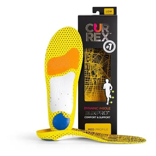 Produktbild: CURREX RunPro Sohle – Entdecke Deine Einlage für eine neue Dimension des Laufens, Dynamische Einlegesohle, Gelb- Med Profile Gr.- EU 42-44/ L