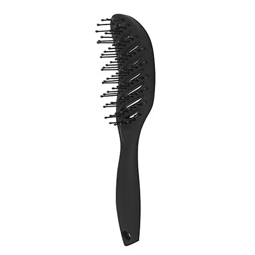 Produktbild: Curved Vent Haarbürste, Paddel Entwirrungsbürste, Curved Vented Styling Haarbürste für Damen Herren Kinder Nasses und Trockenes Haar(Schwarz)