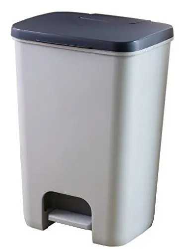 Produktbild: CURVER Abfalleimer ESSENTIALS 40L Abfalleimer, Plastik, Dunkelgrau/hellgrau, 35 x 25 x 10 cm