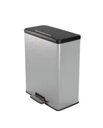 Produktbild: CURVER DECO BIN Mülleimer, Kunststoff, Silber metallic, 65L